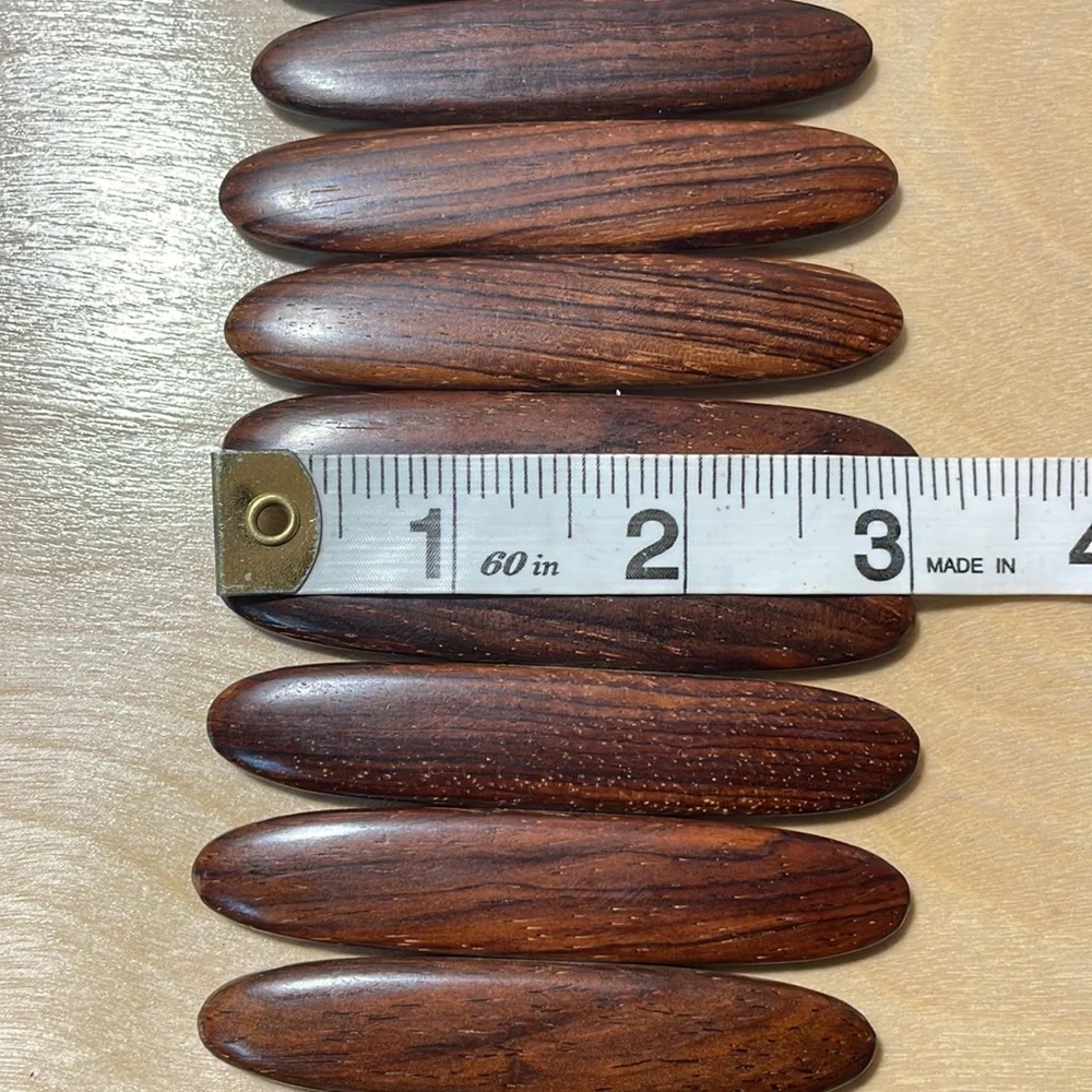 Handcrafted Wood Statement Belt - Brown - Picture 10 of 11
